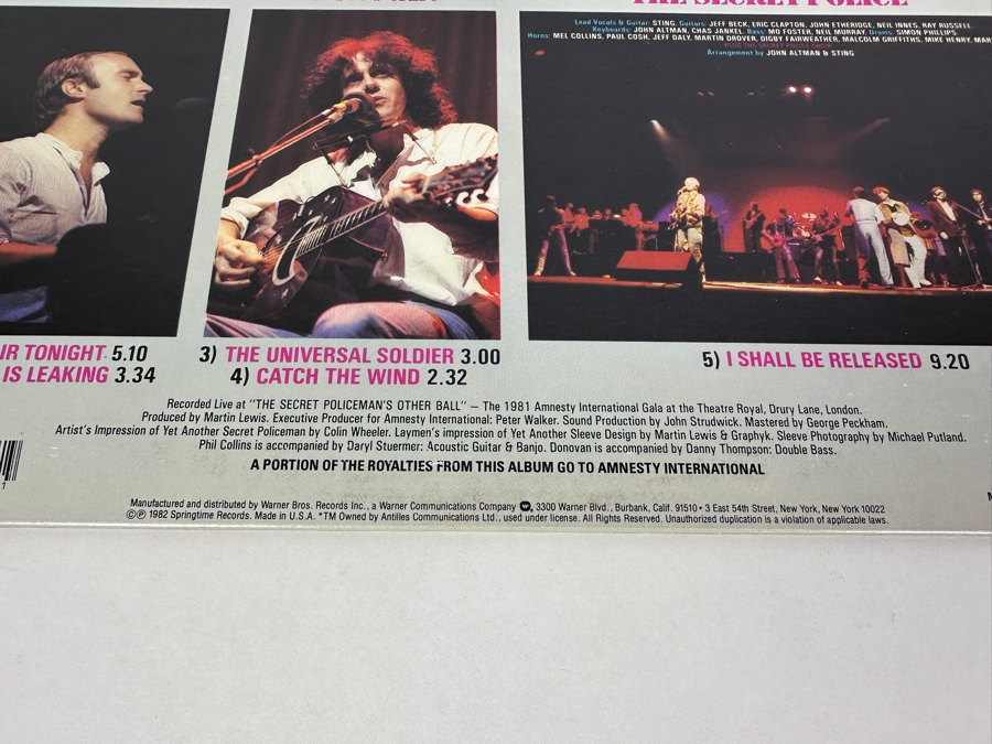 Various Artists - The Secret Policeman’s Other Ball Island Records ILPS 9698 Vinyl Record 1982 Promo Copy [Photo 5]