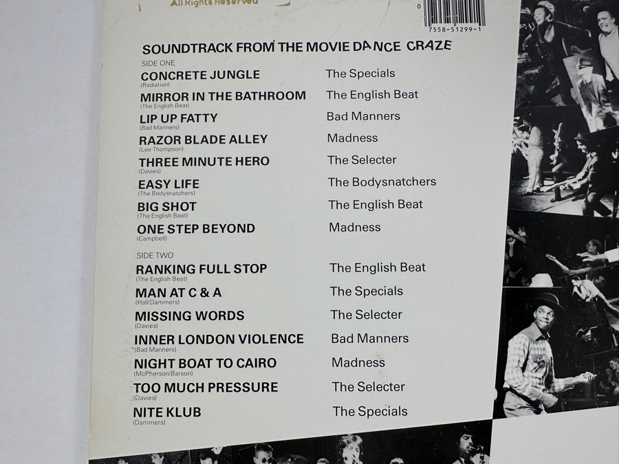 Various Artists - Dance Craze Chrysalis Records CHR 1299 Vinyl Record 1981 Promo Copy [Photo 5]