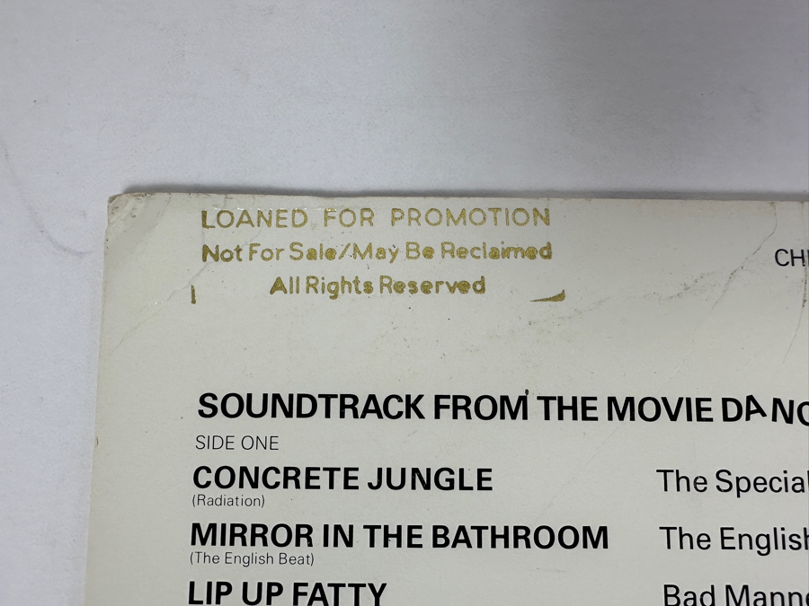 Various Artists - Dance Craze Chrysalis Records CHR 1299 Vinyl Record 1981 Promo Copy [Photo 4]