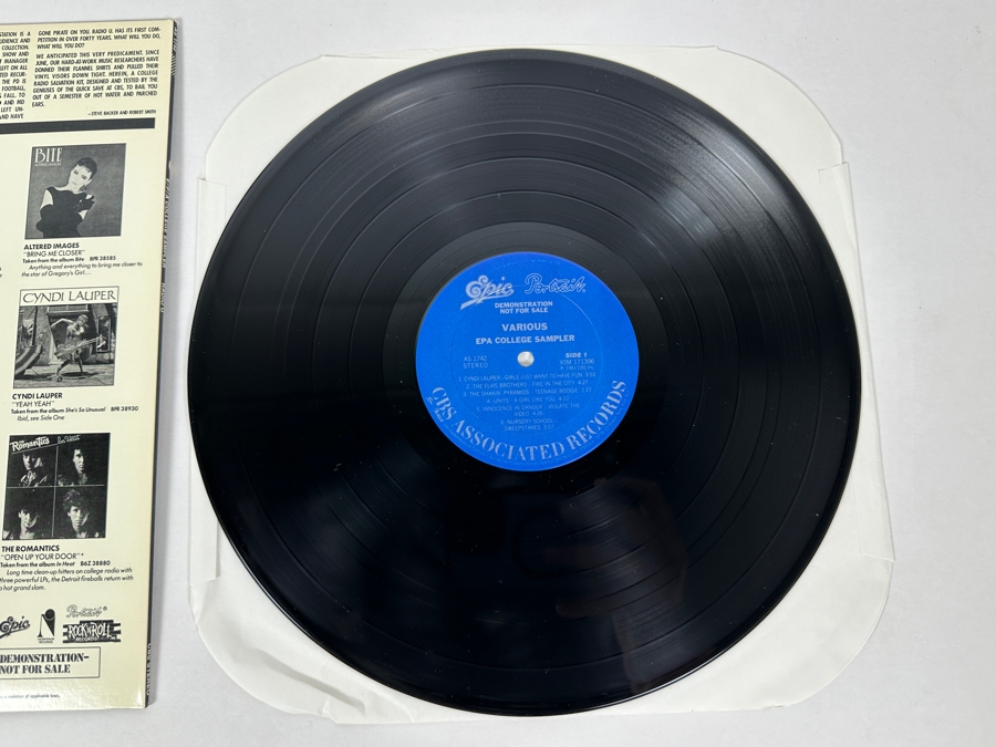 Various Artists - EPA College Sampler Epic Records AS 1742 Vinyl Record 1983 Promo Copy [Photo 4]