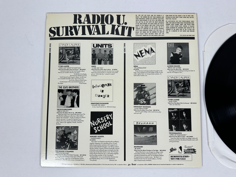 Various Artists - EPA College Sampler Epic Records AS 1742 Vinyl Record 1983 Promo Copy [Photo 3]