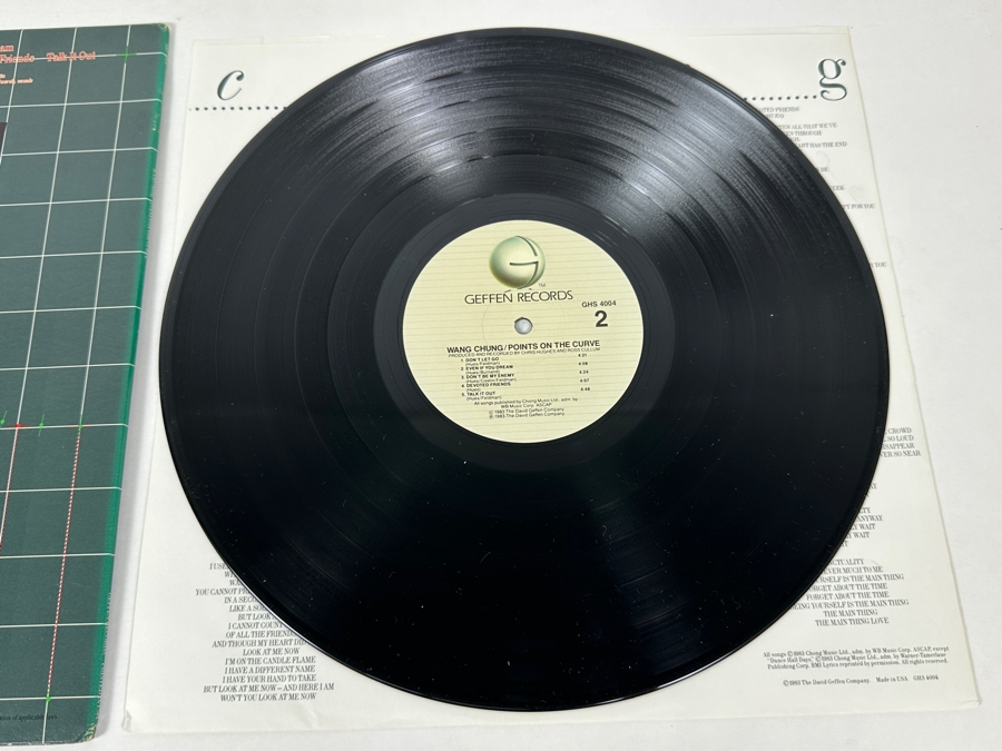 Wang Chung - Points on the Curve Geffen Records GHS 4004 Vinyl Record 1984 Promo Copy [Photo 7]