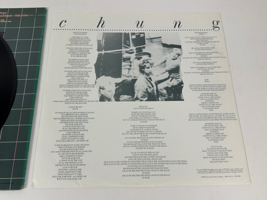 Wang Chung - Points on the Curve Geffen Records GHS 4004 Vinyl Record 1984 Promo Copy [Photo 9]