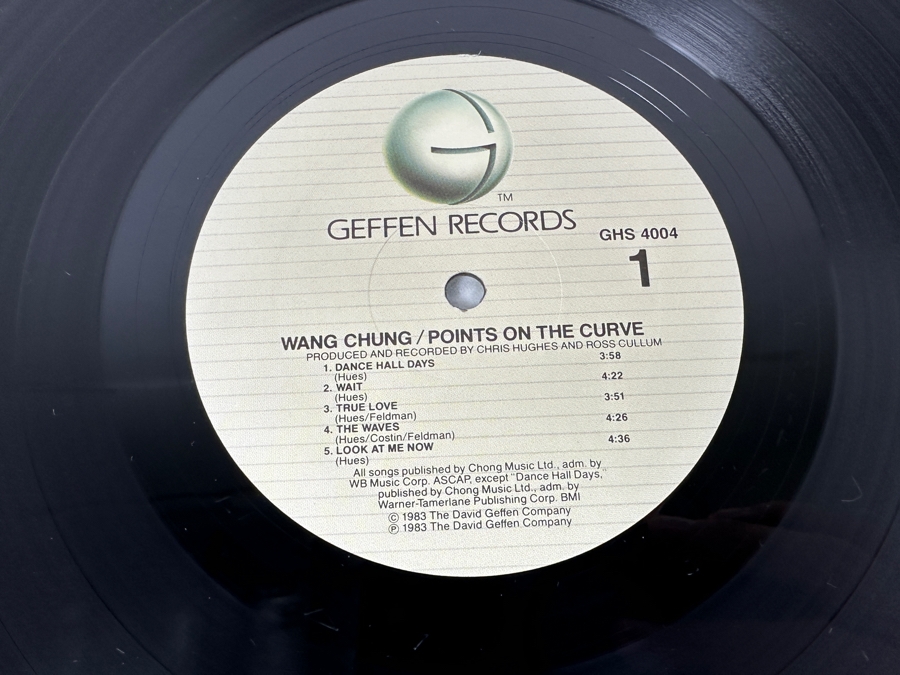 Wang Chung - Points on the Curve Geffen Records GHS 4004 Vinyl Record 1984 Promo Copy [Photo 6]