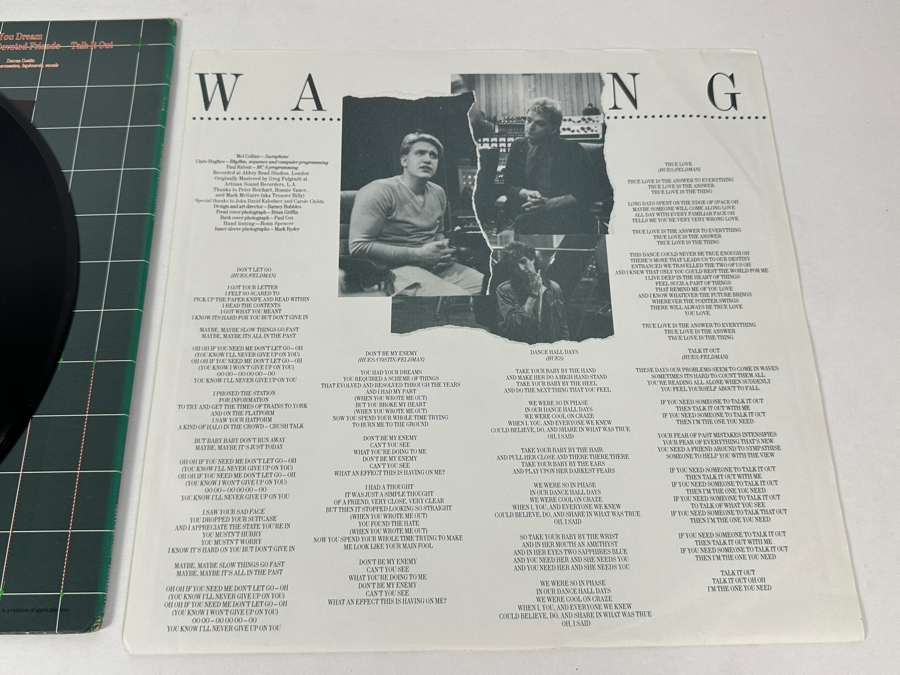 Wang Chung - Points on the Curve Geffen Records GHS 4004 Vinyl Record 1984 Promo Copy [Photo 10]
