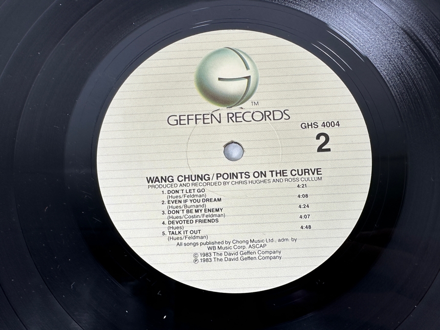 Wang Chung - Points on the Curve Geffen Records GHS 4004 Vinyl Record 1984 Promo Copy [Photo 8]