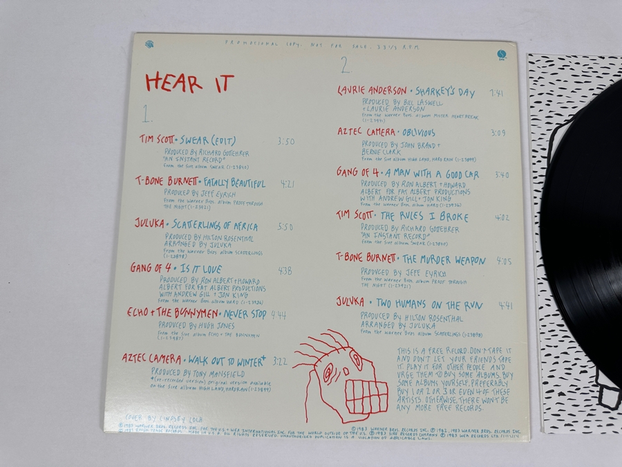 If The Shoe Fits ...Hear It Pro-A-2093 Warner Bros Records Vinyl Record 1983 Promo Copy [Photo 3]