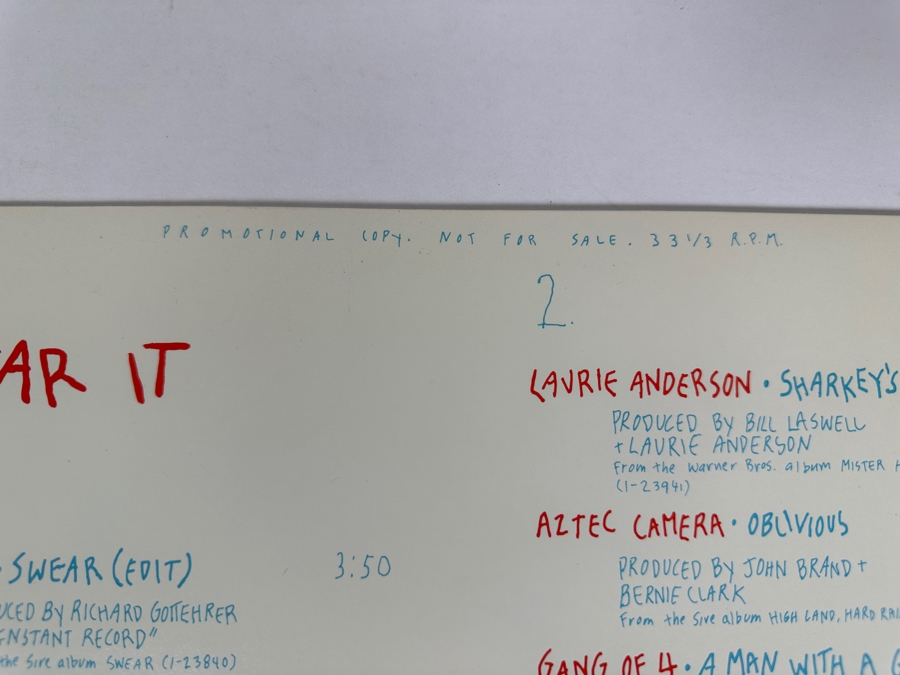 If The Shoe Fits ...Hear It Pro-A-2093 Warner Bros Records Vinyl Record 1983 Promo Copy [Photo 4]