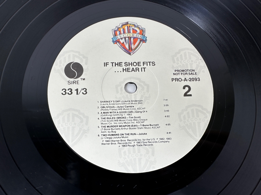 If The Shoe Fits ...Hear It Pro-A-2093 Warner Bros Records Vinyl Record 1983 Promo Copy [Photo 8]