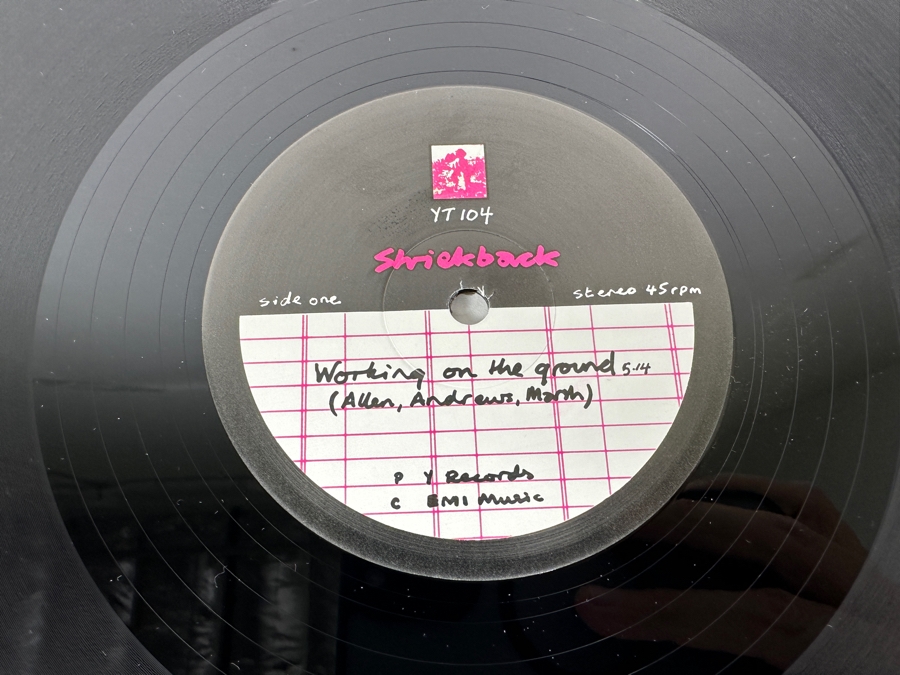 Shriekback Working On The Ground / Nightwork YT104 Emi Music Vinyl Record [Photo 5]