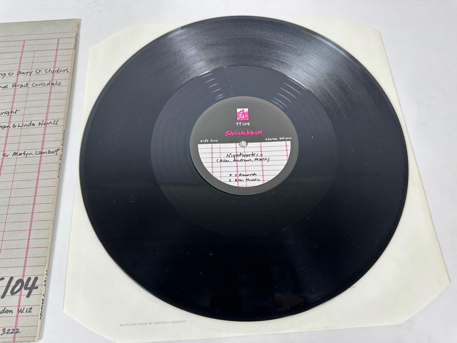 Shriekback Working On The Ground / Nightwork YT104 Emi Music Vinyl Record [Photo 6]