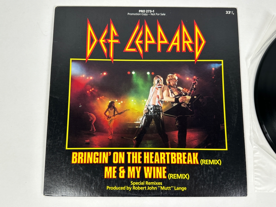 Def Leppard Bringin' On The Heartbreak / Me & My Wine Mercury Vinyl Record PRO-273-1 1984 Promo Copy [Photo 2]