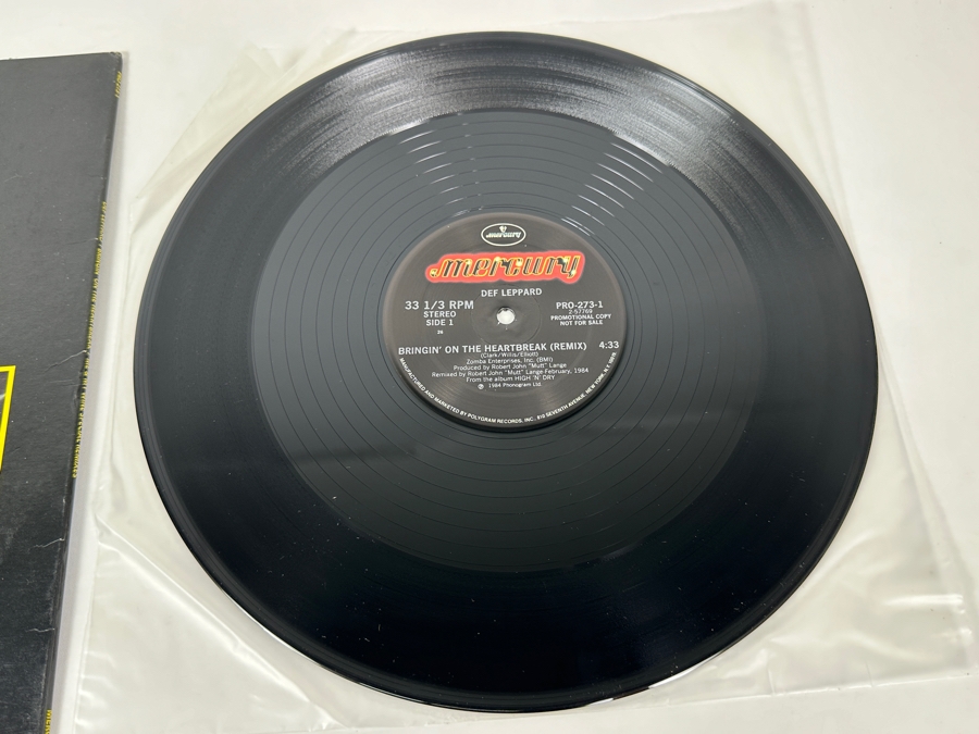 Def Leppard Bringin' On The Heartbreak / Me & My Wine Mercury Vinyl Record PRO-273-1 1984 Promo Copy [Photo 5]