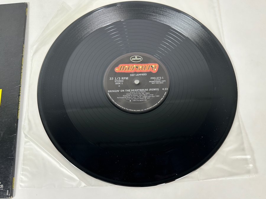 Def Leppard Bringin' On The Heartbreak / Me & My Wine Mercury Vinyl Record PRO-273-1 1984 Promo Copy [Photo 7]