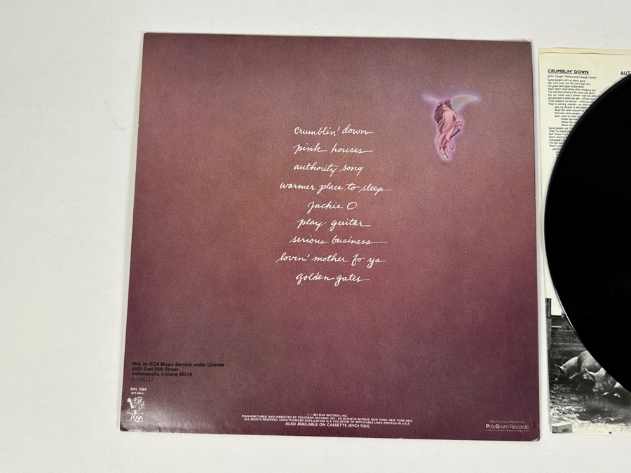 John Cougar Mellencamp Uh-Huh RVL-7504 Riva Vinyl Record 1983 [Photo 4]