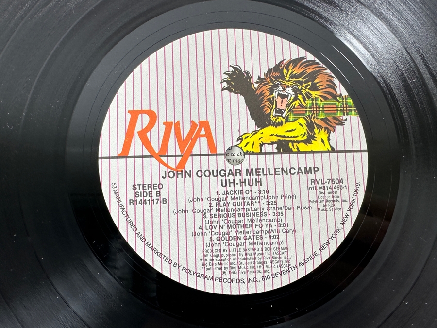 John Cougar Mellencamp Uh-Huh RVL-7504 Riva Vinyl Record 1983 [Photo 8]
