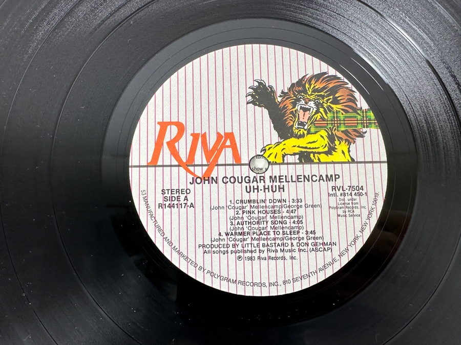 John Cougar Mellencamp Uh-Huh RVL-7504 Riva Vinyl Record 1983 [Photo 6]