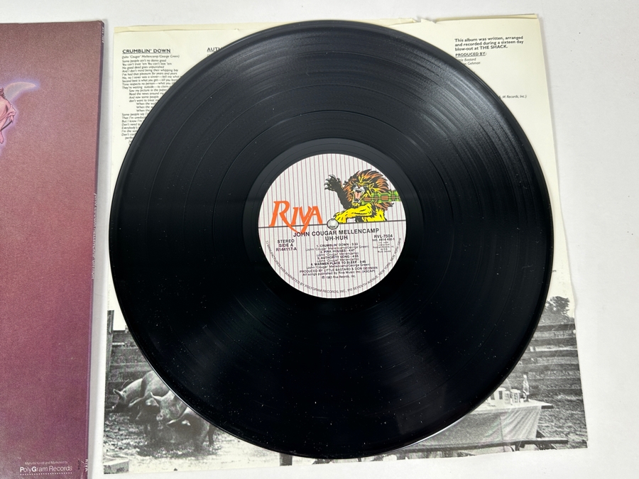John Cougar Mellencamp Uh-Huh RVL-7504 Riva Vinyl Record 1983 [Photo 5]