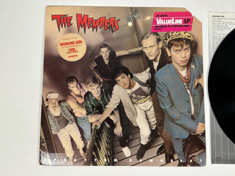 The Members Uprhythm, Downbeat AL 6605 Arista Vinyl Record 1982 Promo Copy [Photo 2]