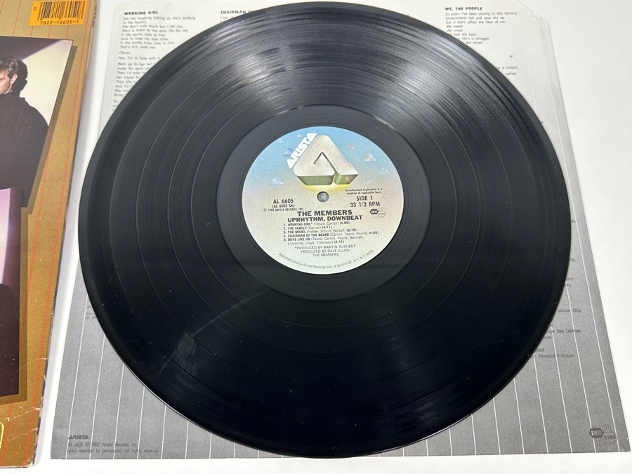 The Members Uprhythm, Downbeat AL 6605 Arista Vinyl Record 1982 Promo Copy [Photo 5]