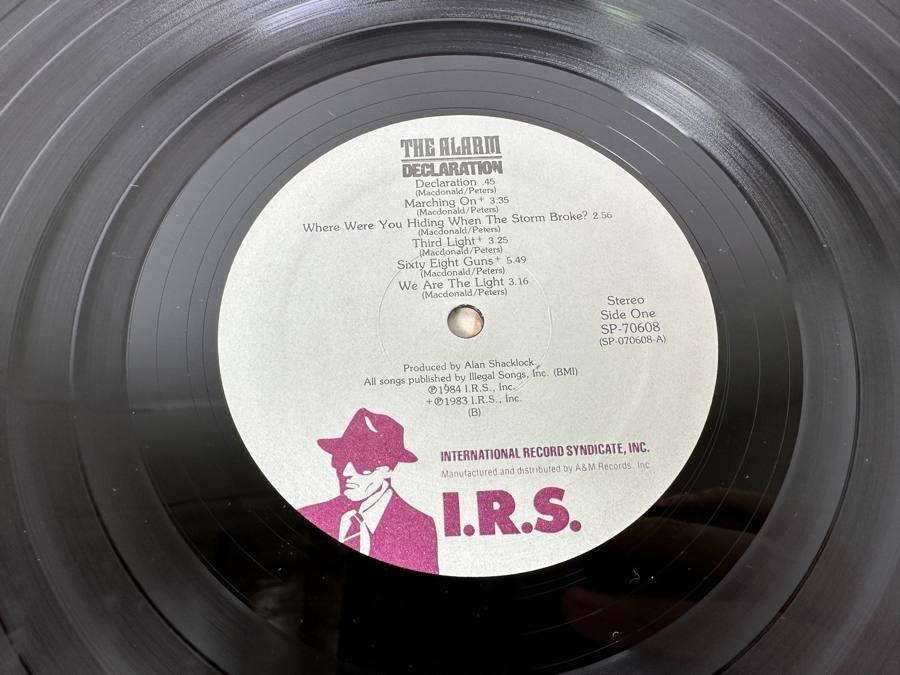 The Alarm Declaration SP-70608 I.R.S. Vinyl Record 1984 Promo Copy [Photo 5]