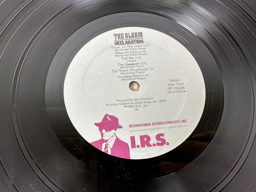 The Alarm Declaration SP-70608 I.R.S. Vinyl Record 1984 Promo Copy [Photo 7]