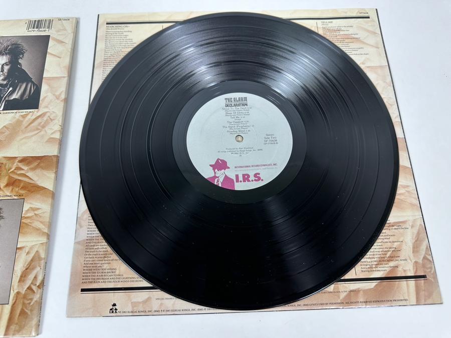 The Alarm Declaration SP-70608 I.R.S. Vinyl Record 1984 Promo Copy [Photo 6]