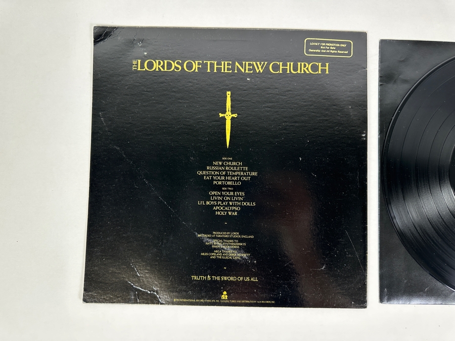 The Lords Of The New Church - The Lords Of The New Church I.R.S. Records SP70029 Vinyl Record 1982 Promo Copy [Photo 3]