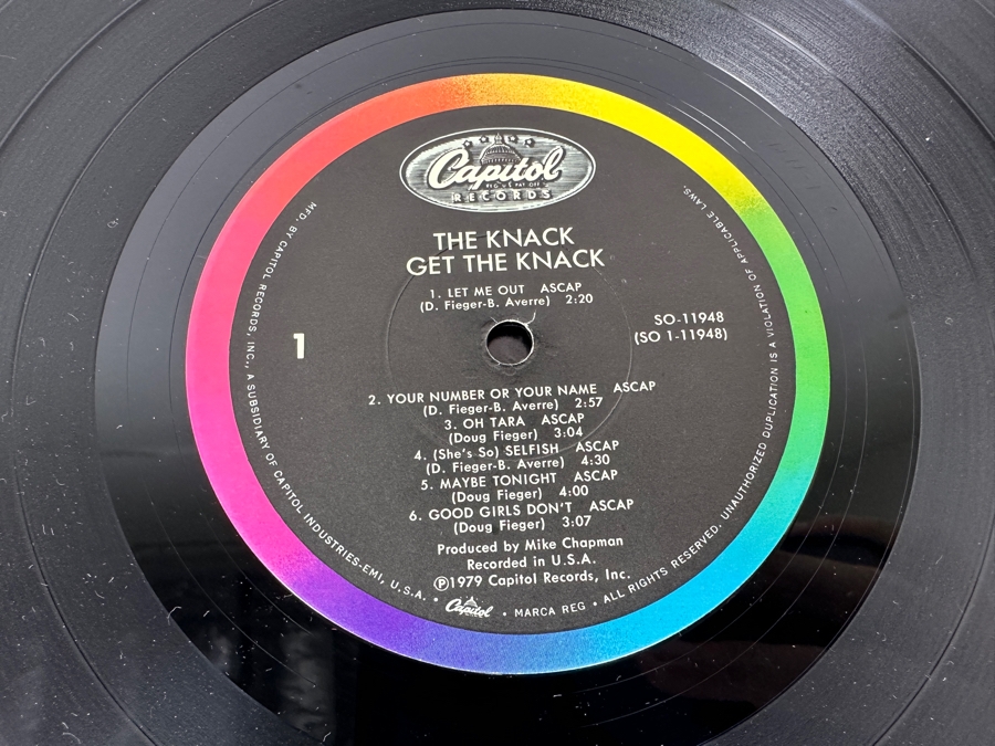 The Knack - Get The Knack SO-11948 Capital Records Vinyl Record 1979 [Photo 5]