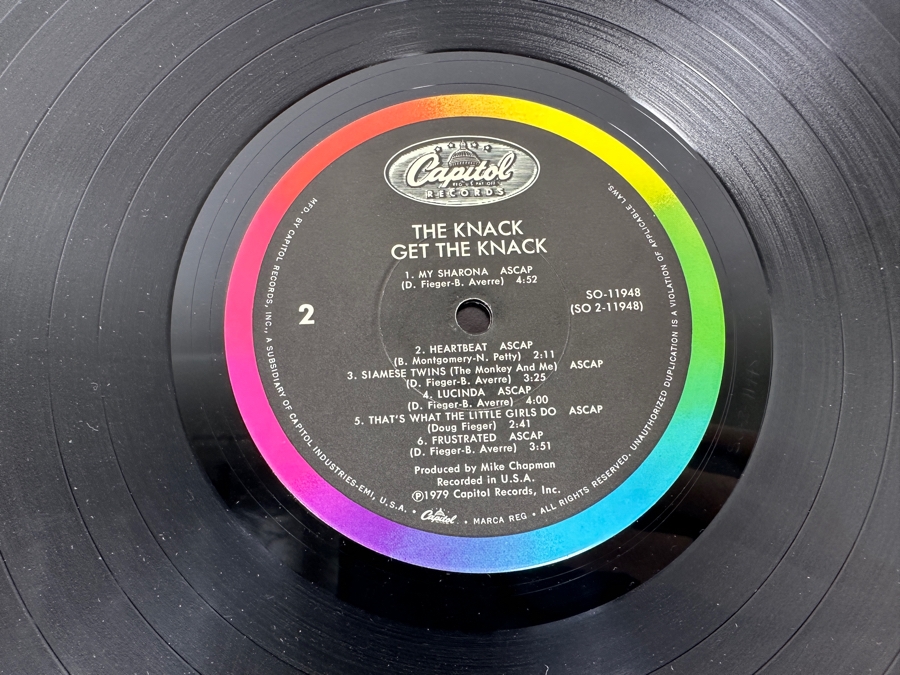 The Knack - Get The Knack SO-11948 Capital Records Vinyl Record 1979 [Photo 7]