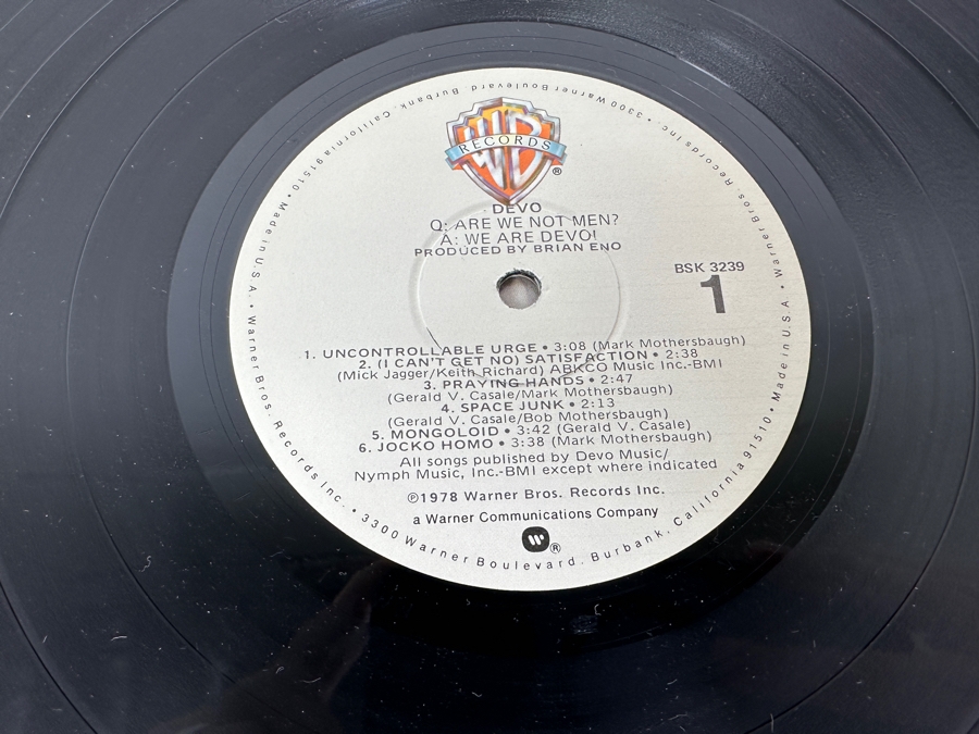 DEVO - Q: Are We Not Men? A: We Are Devo! BSK-3239 1978 Warner Bros Vinyl Record [Photo 5]