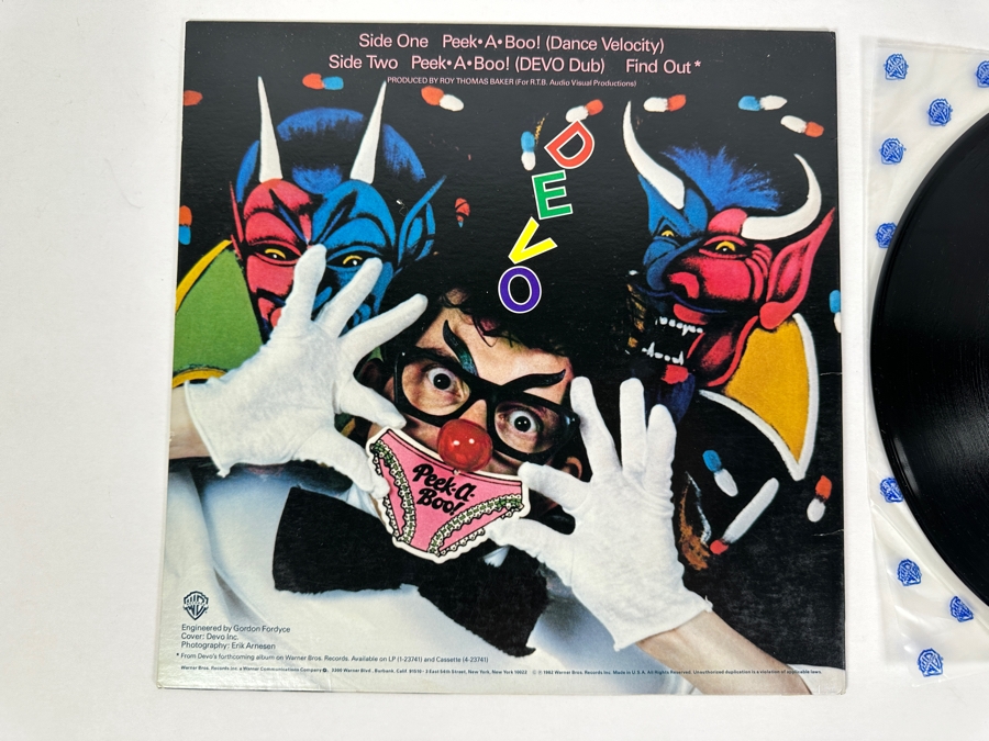 DEVO - Peek-A-Boo! 0-29906 Warner Bros Records Vinyl Record 1982 Promo Copy [Photo 4]