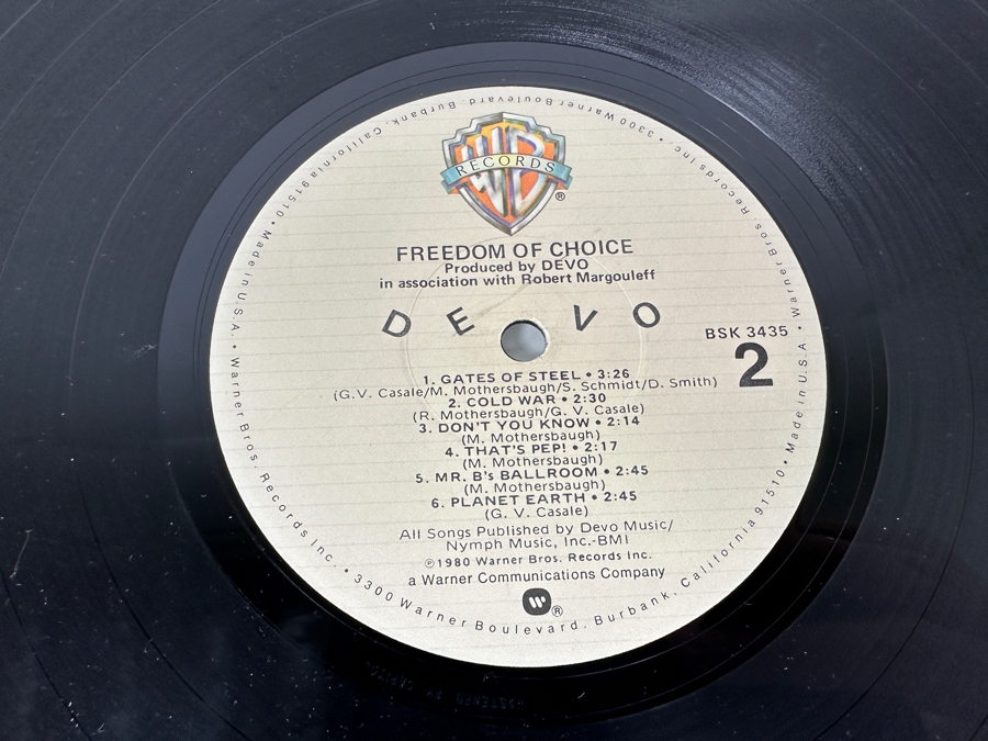 DEVO - Freedom Of Choice BSK 3435 Warner Bros Vinyl Record 1980 [Photo 7]