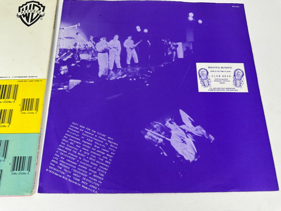DEVO - Duty Now For The Future BSK 3337 Warner Bros Vinyl Record 1979 [Photo 8]