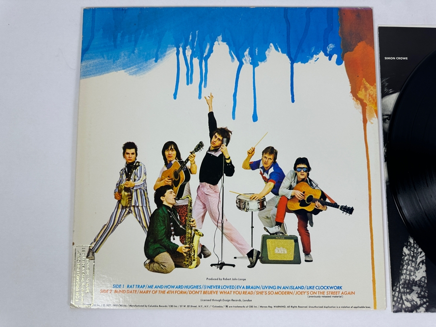 The Boomtown Rats - A Tonic For The Troops JC 35750 Columbia Vinyl Record 1979 Promo Copy [Photo 4]