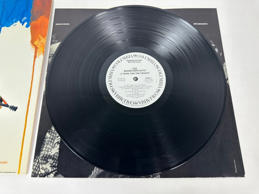 The Boomtown Rats - A Tonic For The Troops JC 35750 Columbia Vinyl Record 1979 Promo Copy [Photo 6]