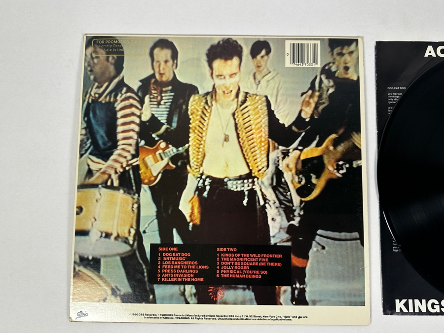 Adam And The Ants - Kings Of The Wild Frontier NJE 37033 Epic Vinyl Record 1980 Promo Copy [Photo 4]