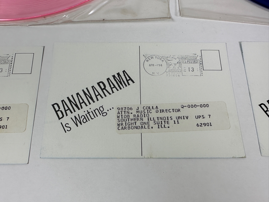 Pair Of Bananarama - Robert De Niro's Waiting Pink & Blue Picture Disc London Records Nanx 6 820 033-1 45 RPM Vinyl Record 1984 [Photo 14]