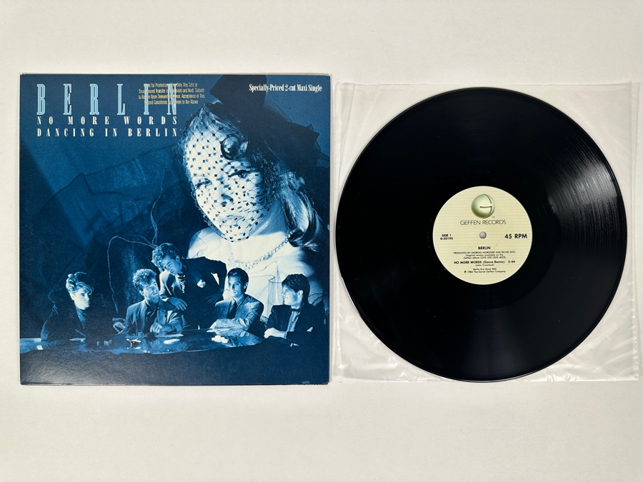 Berlin - No More Words / Dancing In Berlin Maxi Single 45 RPM 0-20195 Geffen Records Vinyl Record 1984 Promo Copy [Photo 1]