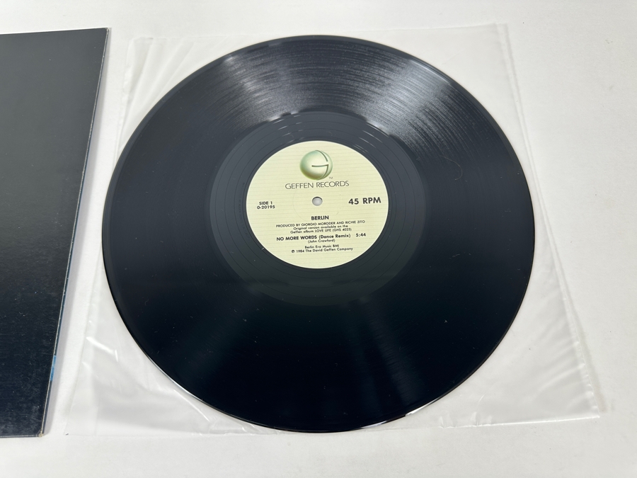 Berlin - No More Words / Dancing In Berlin Maxi Single 45 RPM 0-20195 Geffen Records Vinyl Record 1984 Promo Copy [Photo 5]