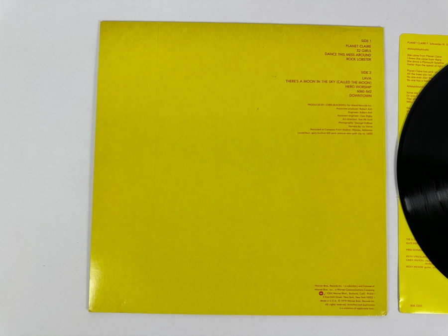 The B-52's - The B-52's BSK 3355 Warner Bros Records Vinyl Record 1979 [Photo 3]