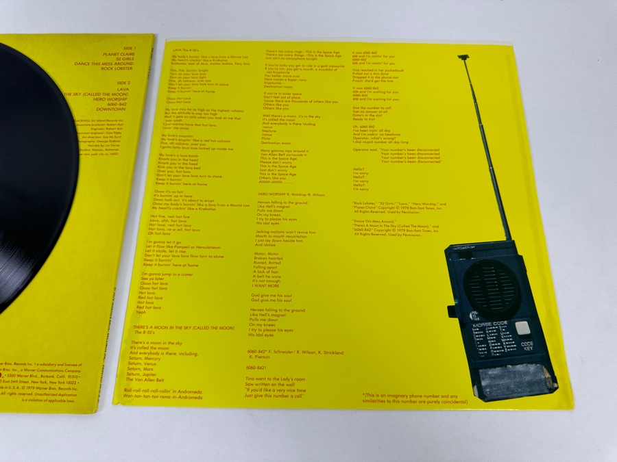 The B-52's - The B-52's BSK 3355 Warner Bros Records Vinyl Record 1979 [Photo 10]