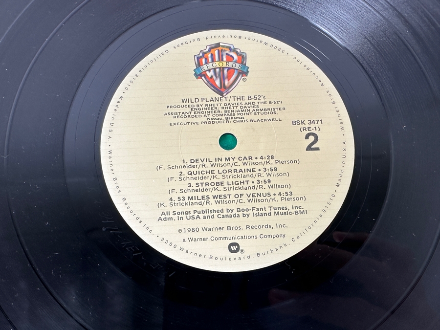The B-52's - Wild Planet BSK 3471 Warner Bros Vinyl Record 1980 [Photo 7]