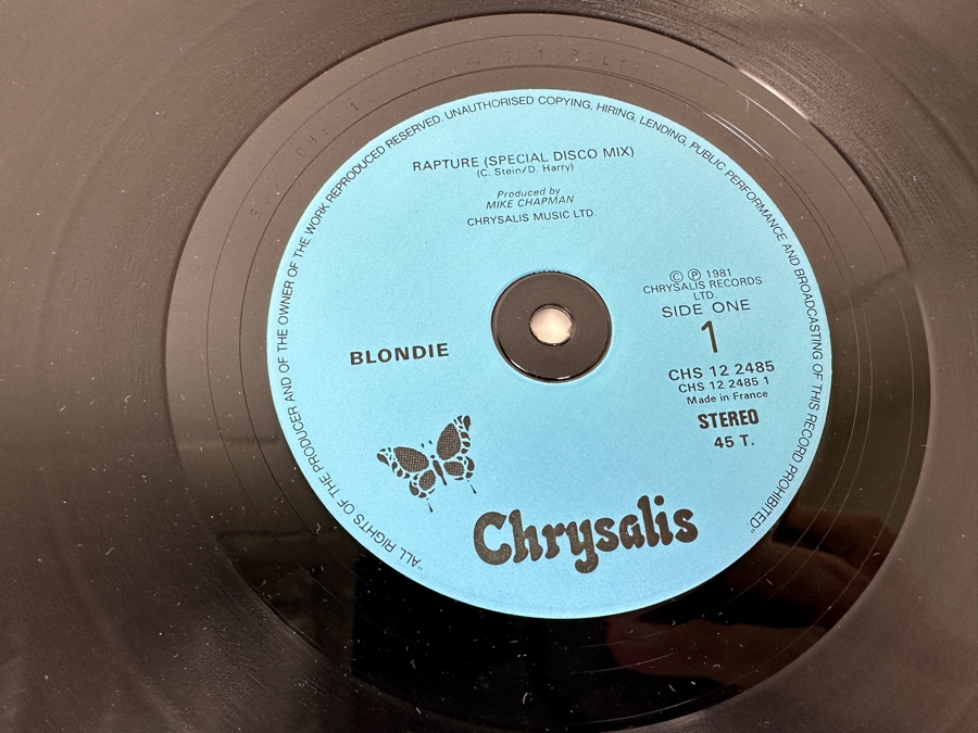 Blondie - Rapture CHS 12 2485 Chrysalis Records 12' Vinyl Record 1981 [Photo 6]