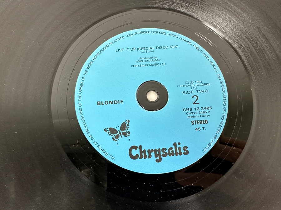 Blondie - Rapture CHS 12 2485 Chrysalis Records 12' Vinyl Record 1981 [Photo 8]