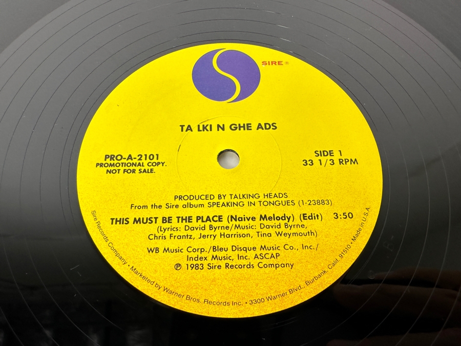 Talking Heads - This Must Be The Place (Naive Melody) PRO-A-2101 SIRE Records 12' Vinyl Record 1983 Promo Copy [Photo 5]