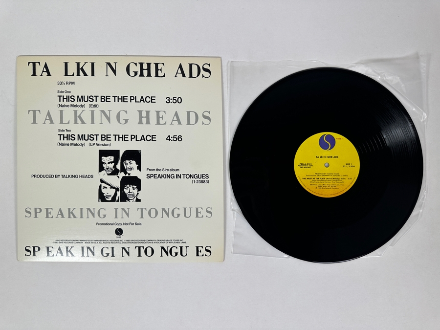 Talking Heads - This Must Be The Place (Naive Melody) PRO-A-2101 SIRE Records 12' Vinyl Record 1983 Promo Copy