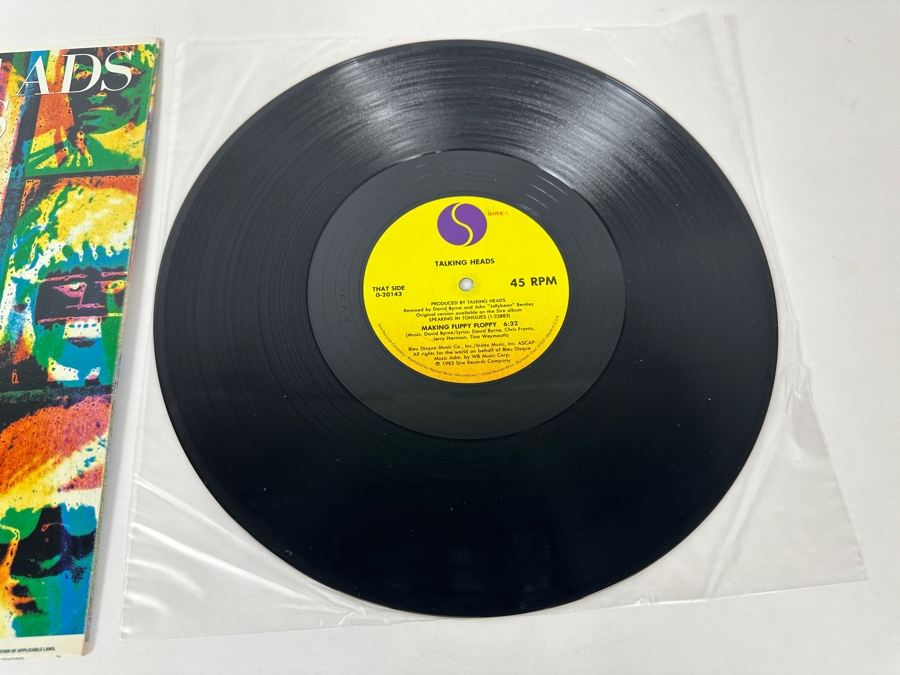 Talking Heads - Slippery People / Making Flippy Floppy 0-20143 SIRE Records 12' Vinyl Record 1983 Promo Copy [Photo 5]