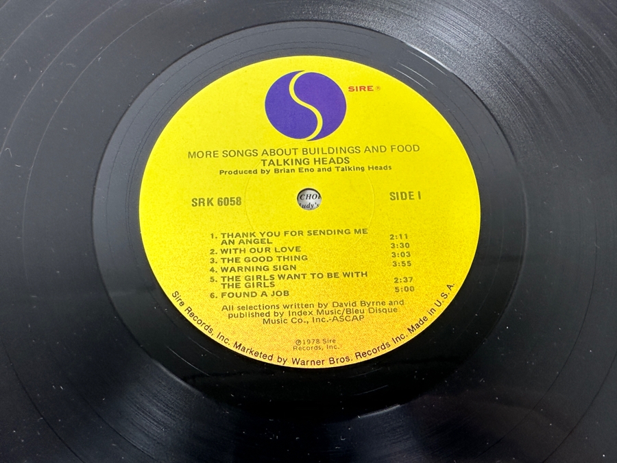 Talking Heads - More Songs About Buildings And Food SRK 6058 SIRE Records Vinyl Record 1978 [Photo 6]