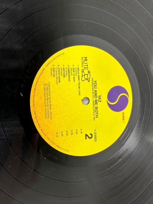 YAZ - You And Me Both 1-23903 Sire Records Vinyl Record Promo Copy [Photo 6]
